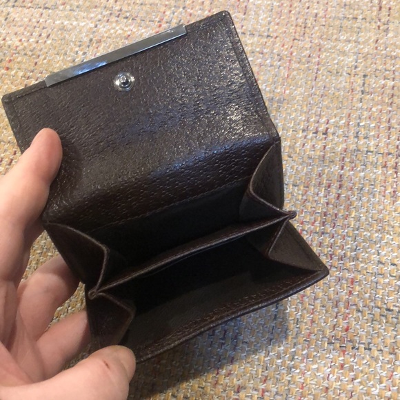 SOLD  GUCCI Men GG Trifold Canvas Jacquard Wallet Brown Leather - Picture 14 of 17